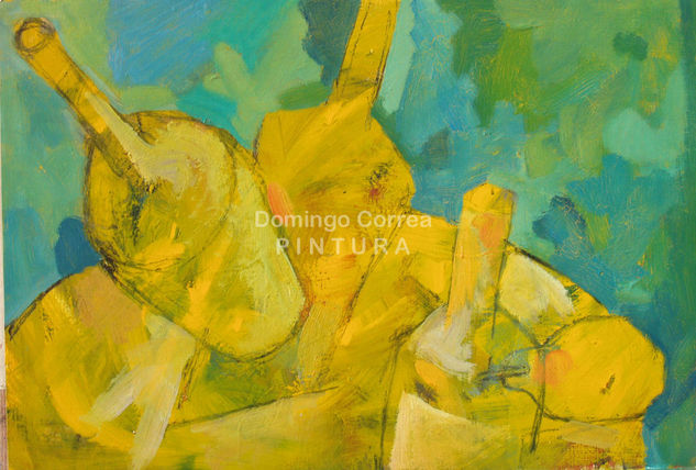 Amarillo y turquesa Oil Card Still Life Paintings