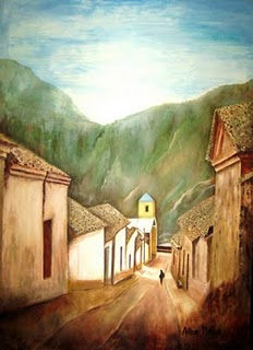 Caminos de mi tierra Oil Canvas Landscaping