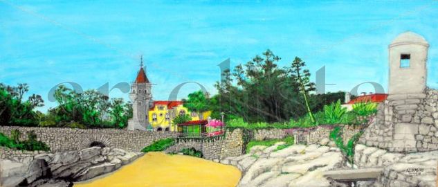 PRAIA DE STª. MARTA - CASCAIS Acrylic Canvas Landscaping