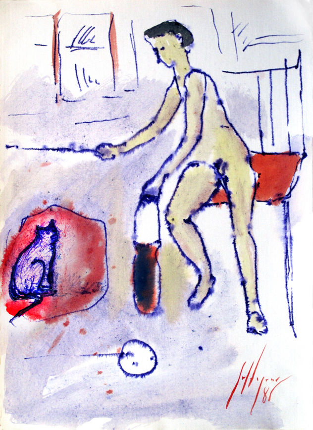 El niño que adiestra al gato, The boy who trains the cat)
