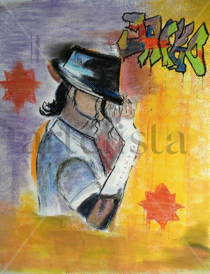 Michael Jackson, el rey del pop Pastel Paper Figure Painting