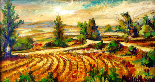 Rastrojos ( Pedrosa de rio Urbel) Oil Canvas Landscaping