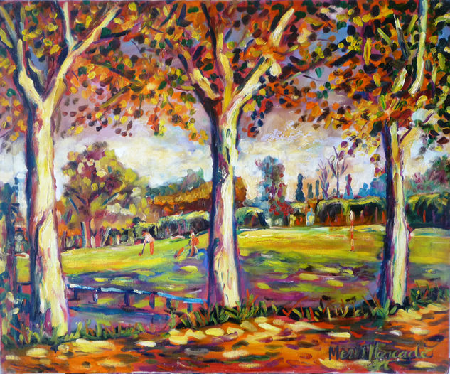 Campo de golf Oil Canvas Landscaping