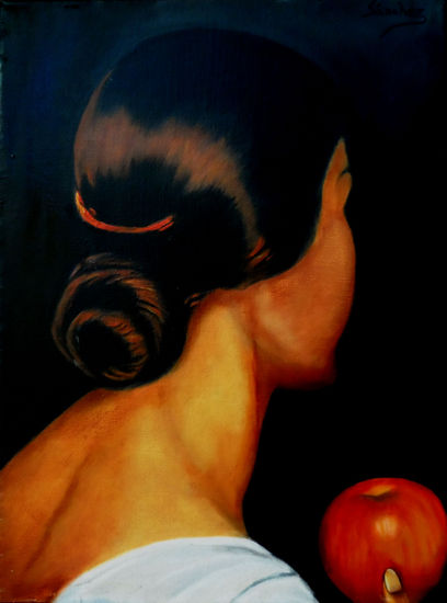 EL PELO   (Vendido) Oil Canvas Portrait