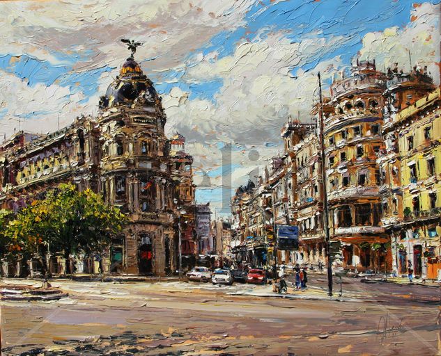 Gran via Oil Canvas Landscaping