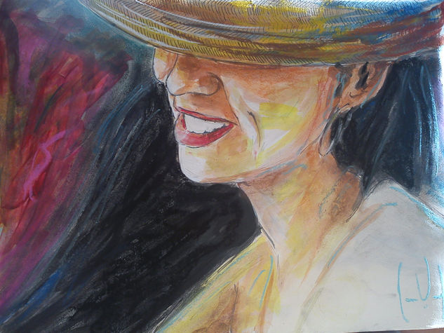 La sonrisa de Claudia Acrylic Card Portrait