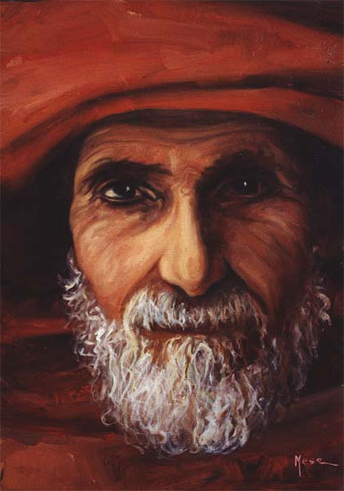 Viejo marino Oil Canvas Portrait