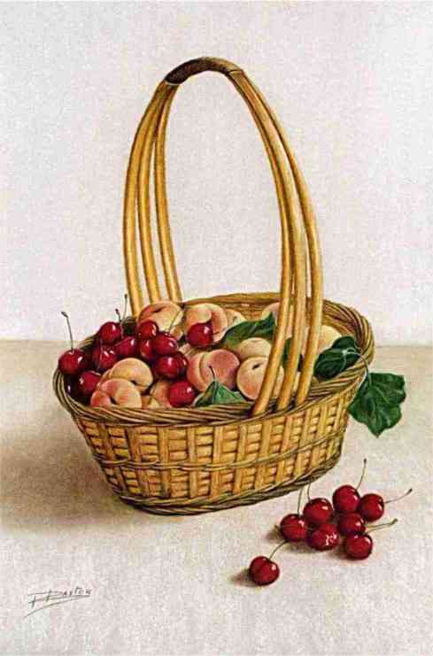 Cesta con cerezas