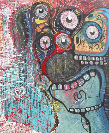 GRITO DEL LOCO Acrylic Canvas Others