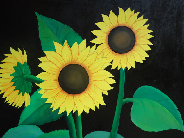 Girasoles Oil Canvas Floral Painting