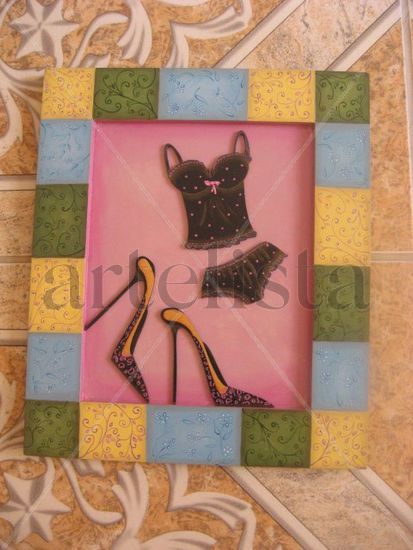 Accesorios femeninos Acrylic Panel Figure Painting