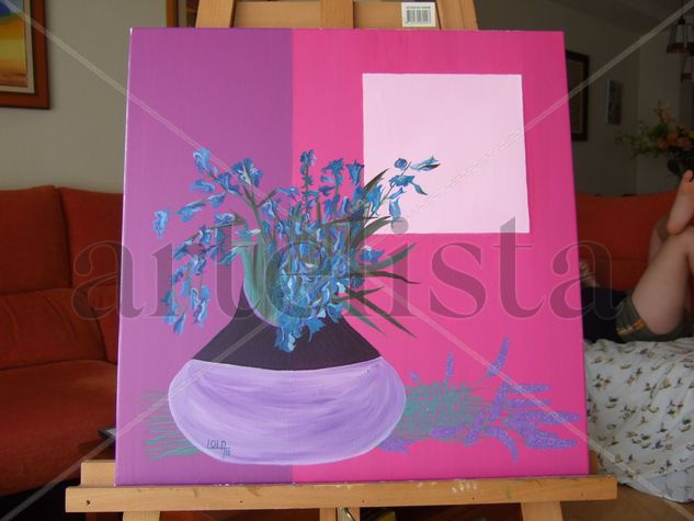 FUXIA Oil Canvas Floral Painting