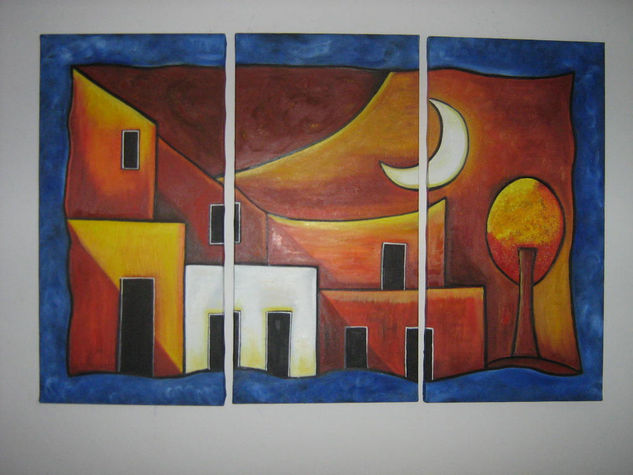 Luna y sepia Oil Canvas Landscaping