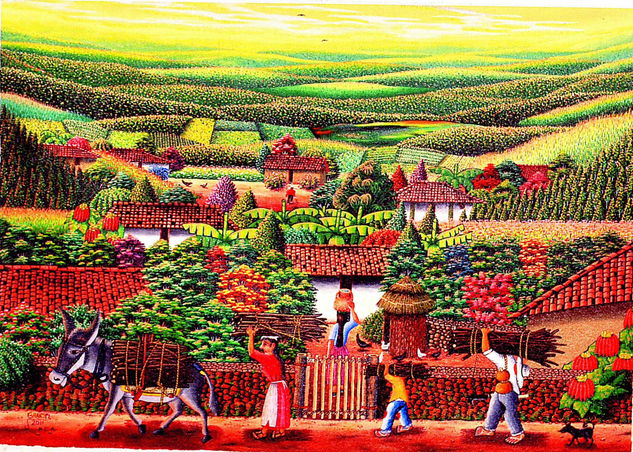 Leñadores Oil Canvas Landscaping