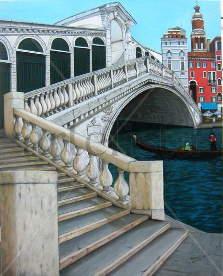 RIALTO BRIDGE (VENICE) VENDIDO Óleo Lienzo Paisaje