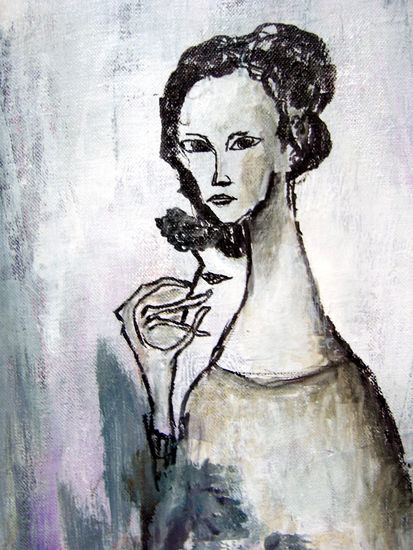 ROSA NEGRA (pormenor) Mixed media Canvas Figure Painting