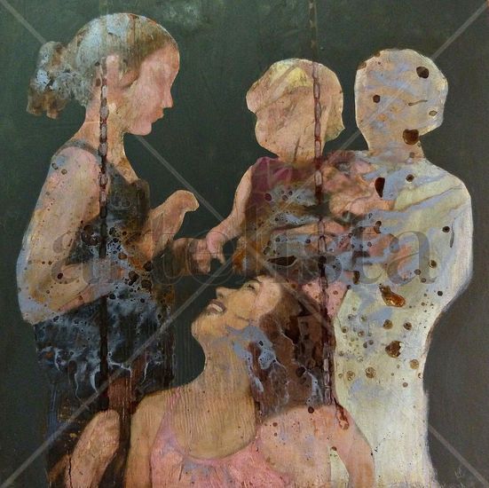 Joc de nenes. Others Panel Figure Painting