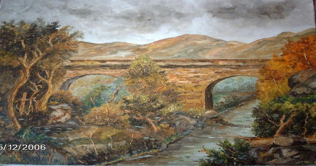 PUENTE ROMANO Oil Canvas Landscaping