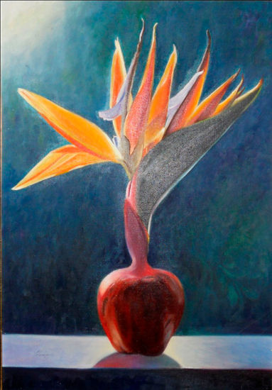 "Fruta del paraíso" Óleo Lienzo Floral