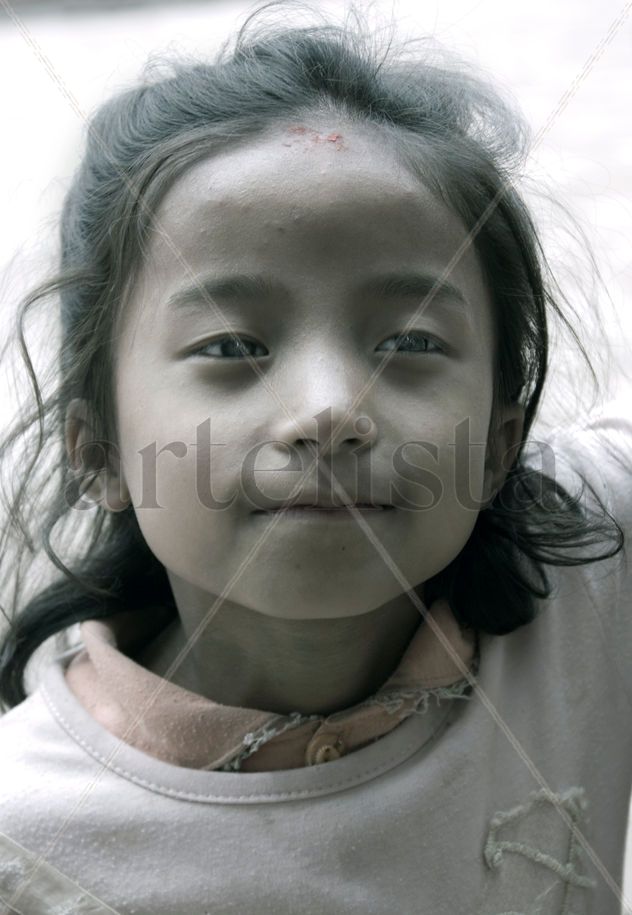 retrato niña hindu