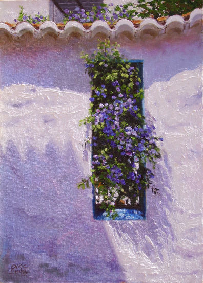 La Finestra al Sol The window in the sun. Oil Canvas Landscaping