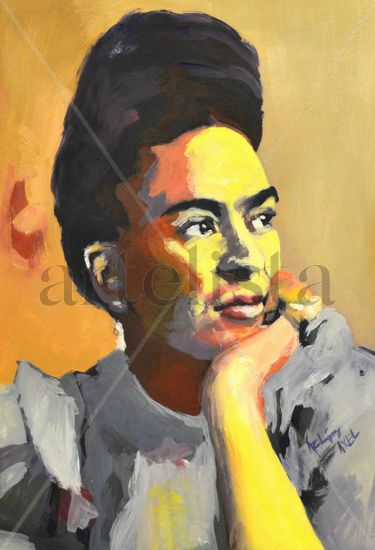 Frida Oil Card Figure Painting