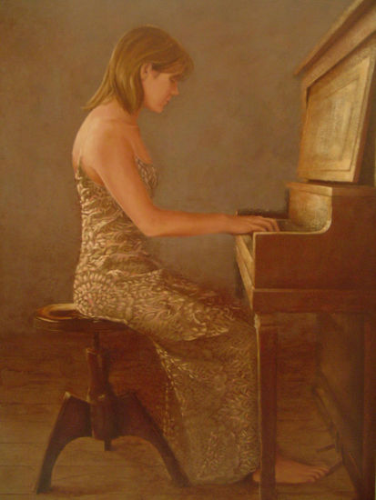 Pianista (Carolina Arredondo) Oil Canvas Figure Painting