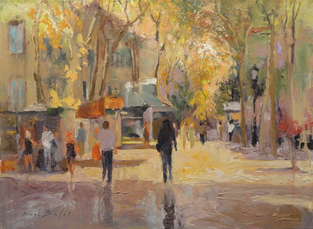 Ramblas Oil Canvas Landscaping