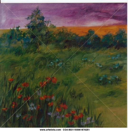 Amapolas Oil Panel Landscaping