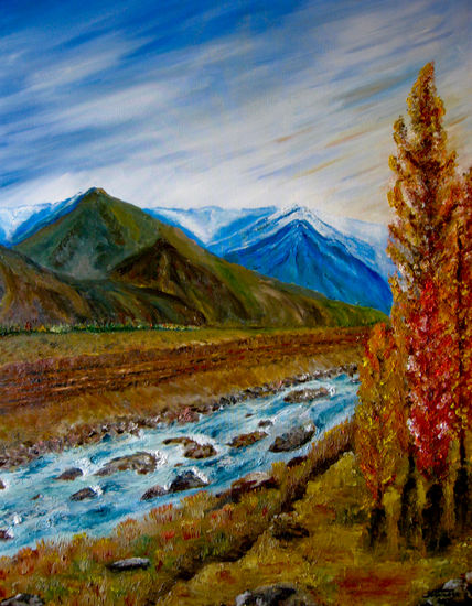 El río Oil Canvas Landscaping