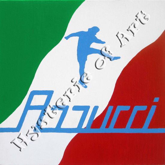 FORZA AZZURRI Acrylic Canvas Sports