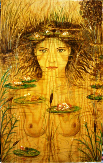 EN UN JARDIN DE NENUFARES Ink Panel Nude Paintings