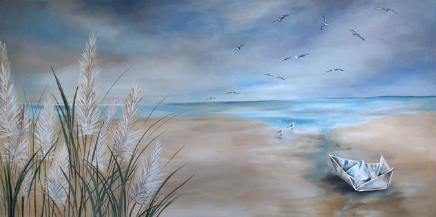 Papel encallado Acrylic Canvas Marine Painting