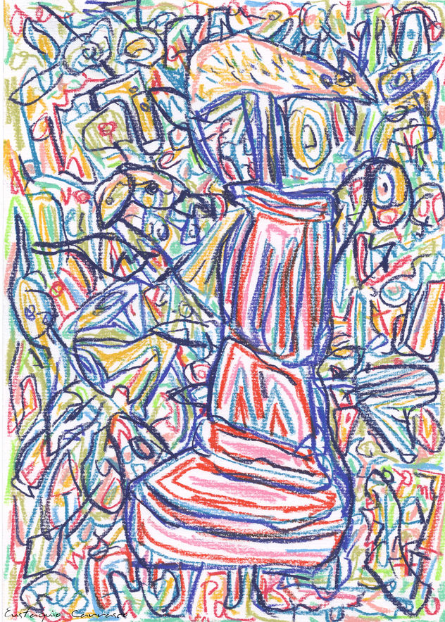 Animal sobre una columna, (Animal on a column)