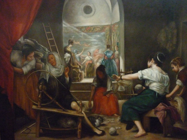 Las hilanderas (copia realizada en el Museo del Prado)