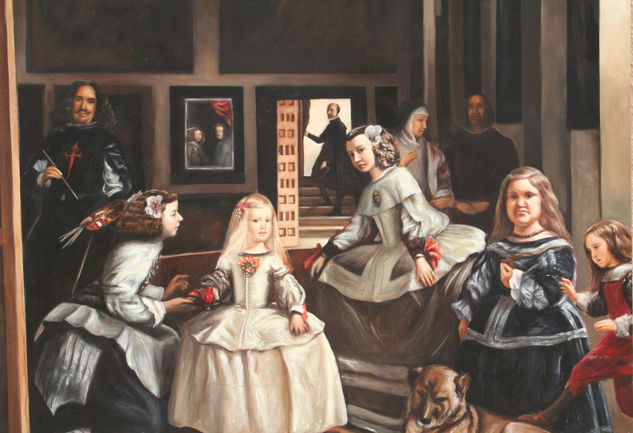 Las Meninas (copia del cuadro de D.Velazquez) Óleo Lienzo Figura