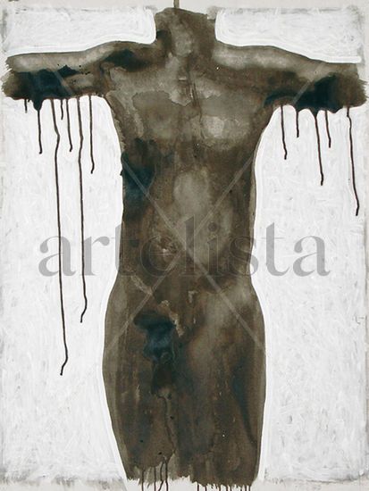 figura en negro Acrylic Canvas Figure Painting