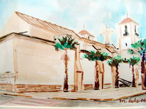 Iglesia Almoradi-3 Watercolour Paper Landscaping