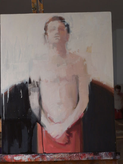 Infinito II Oil Panel Figure Painting