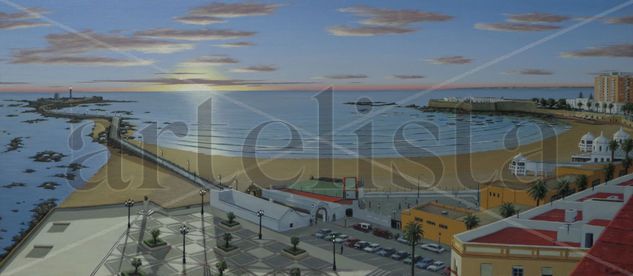 LA CALETA - PANORAMICA Oil Canvas Landscaping