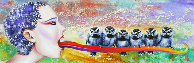 Influence of sparrows on a life of women.