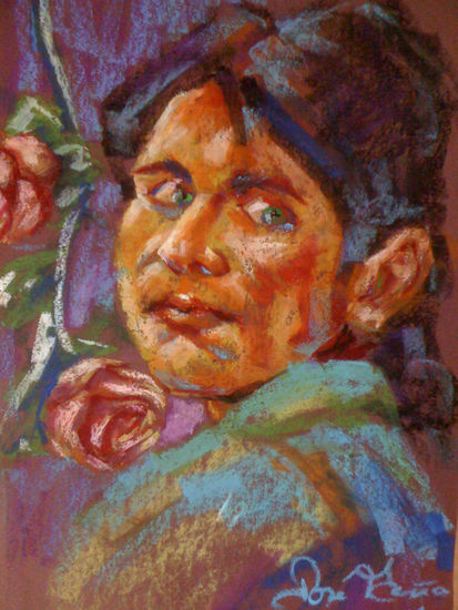 flor de mujer Pastel Papel Retrato