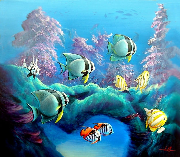 CORALES 39 Oil Canvas Animals