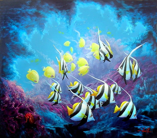 CORALES 40 Oil Canvas Animals