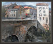 CAMPDEVANOL-RIPOLLES-GIRONA-PUEBLOS-PUENTES-PINTURA-CUADROS-ARTE-PINTOR-ERNEST DESCALS-