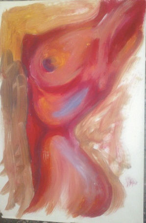 dama de rojo Oil Canvas Nude Paintings