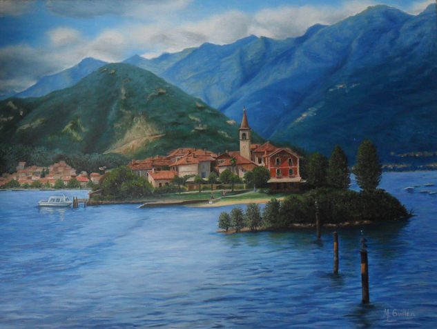 Isla de los Pescadores (Lago Maggiore) Oil Canvas Landscaping