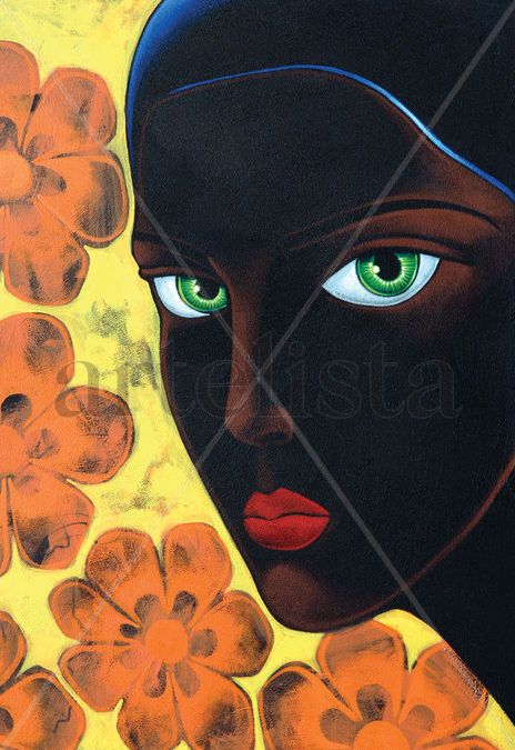 Morena ojos verdes