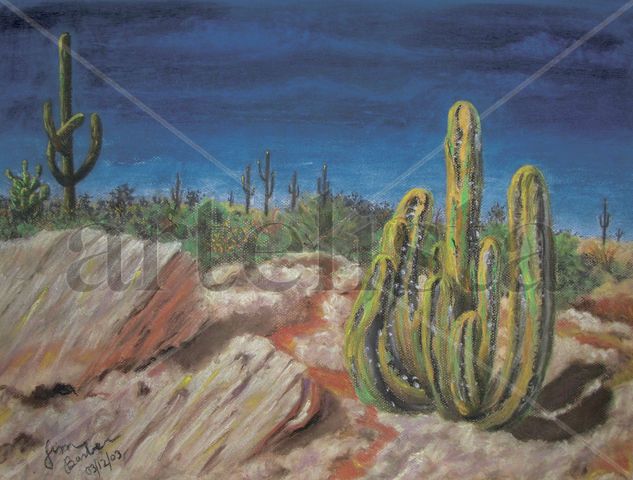 Cactus Pastel Paper Landscaping