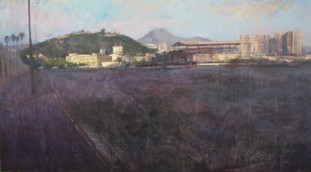 PUERTO MALAGA Oil Canvas Marine Painting